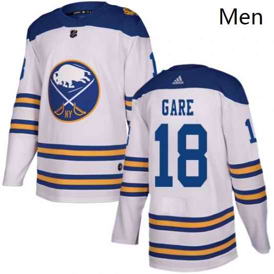 Mens Adidas Buffalo Sabres 18 Danny Gare Authentic White 2018 Winter Classic NHL Jersey